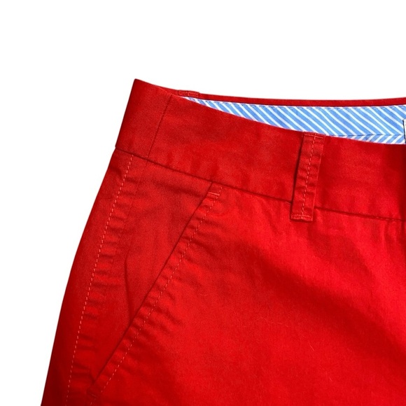 J.Crew Factory Red Broken-In Cotton Chino Shorts Size 8 - Picture 2 of 8